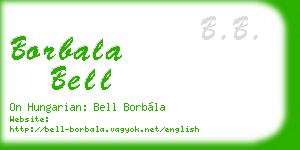 borbala bell business card